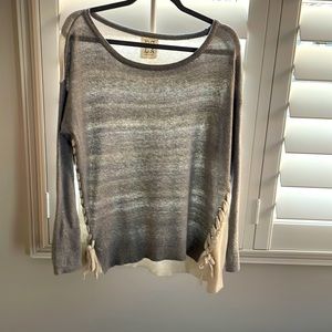 PPLA Two Toned Grey and Cream Sweater. Worn Once